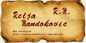 Relja Mandoković vizit kartica